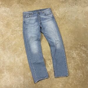 Levi’s 501 Button Fly Jeans Men’s 36x34 Light Wash Straight Leg Denim Vintage